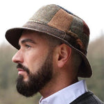 Men's Irish Tweed Feather Walking Hat