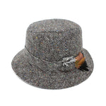 Men's Irish Tweed Feather Walking Hat Grey Creative Irish Gift