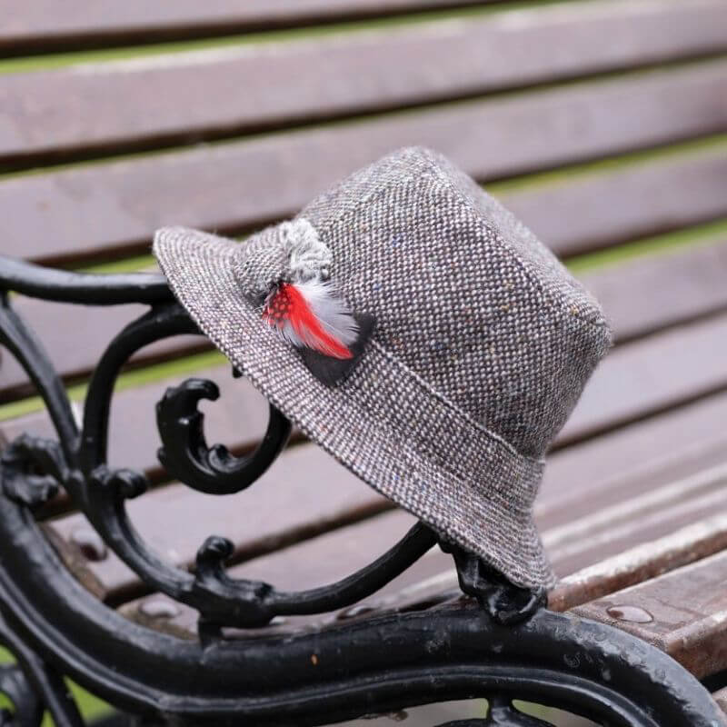 Men's Irish Tweed Feather Walking Hat
