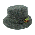 Men's Irish Tweed Feather Walking Hat Green Creative Irish Gift