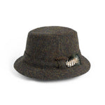 Men's Irish Tweed Feather Walking Hat Green Barley Creative Irish Gift