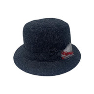 Men's Irish Tweed Feather Walking Hat Charcoal Creative Irish Gift