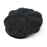 Men's Irish Woollen Tweed Newsboy Cap Black Creative Irish Gift