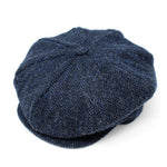 Men's Irish Woollen Tweed Newsboy Cap Blue Creative Irish Gift