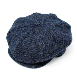 Men's Irish Woollen Tweed Newsboy Cap Blue Creative Irish Gift