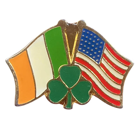 9882 Irish American Shamrock Flag Pin Creative Irish gift