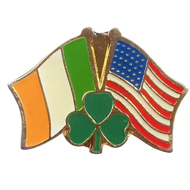 9882 Irish American Shamrock Flag Pin Creative Irish gift