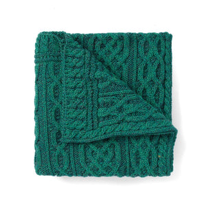 A105406-OS Merino Wool Aran Cable Knit Blanket Creative Irish Gifts
