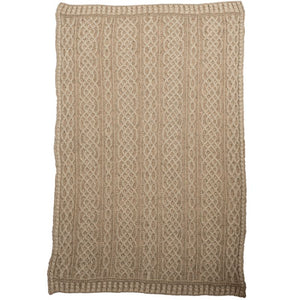 Merino Wool Aran Cable Knit Blanket Creative Irish Gifts
