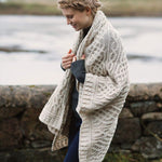  Merino Wool Aran Cable Knit Blanket Creative Irish Gifts

