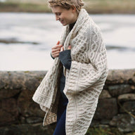  Merino Wool Aran Cable Knit Blanket Creative Irish Gifts
