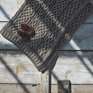  Merino Wool Aran Cable Knit Blanket Light Brown Creative Irish Gifts
