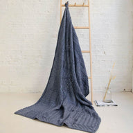 Aran Knit Patchwork Blanket- Derby Purple Lifestyle Creative Irish Gifts