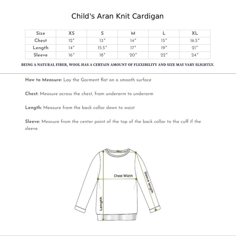Child's Aran Knit Cardigan