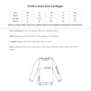 Child's Aran Knit Cardigan