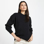 Ladies Merino Wool Aran Boyfriend Sweater