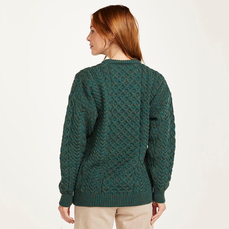 Ladies Merino Wool Aran Boyfriend Sweater
