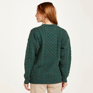 Ladies Merino Wool Aran Boyfriend Sweater