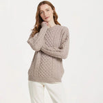 Pure Merino Wool Aran Boyfriend Sweater Creative Irish Gifts