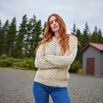 Pure Merino Wool Aran Boyfriend Sweater Creative Irish Gifts