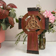 Celtic Cross Shaped Wall Decor with Knotwork Creative Irish Gifts