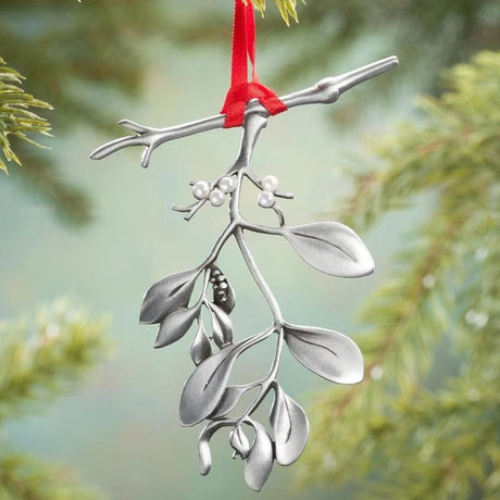 Silver Toned Irish Mistletoe Christmas Decoration Creative Irish Gifts