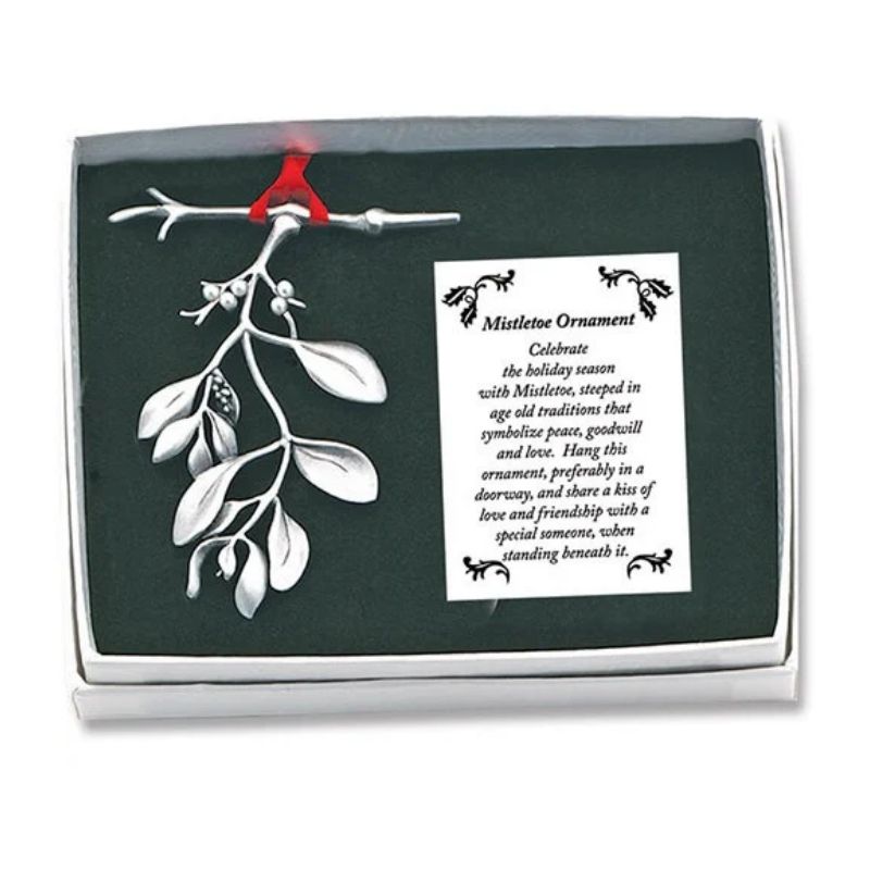 Silver Toned Irish Mistletoe Christmas Decoration Creative Irish Gifts
