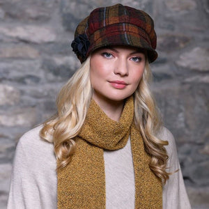 AC935 Women's Irish 8 Piece Hat with Rosette Detail, Fall Leaves Creative Irish Gifts.com