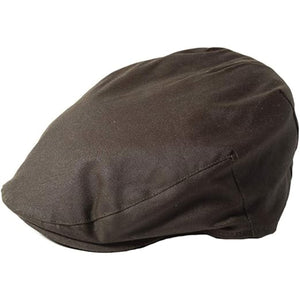 AD715-BRNM Men's Waxed Cotton Irish Flat Cap, Olive Creative Irish gift