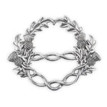 Celtic-Themed Pewter Scarf Ring Thistle Creative Irish Gift
