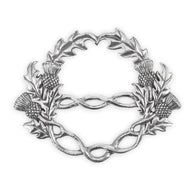 Celtic-Themed Pewter Scarf Ring Thistle Creative Irish Gift