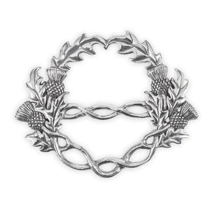 Celtic-Themed Pewter Scarf Ring Thistle Creative Irish Gift