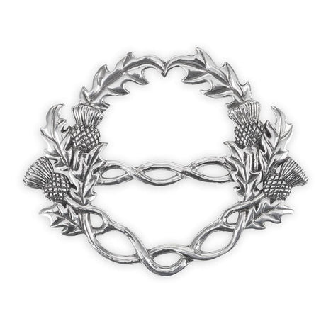 Celtic-Themed Pewter Scarf Ring Thistle Creative Irish Gift