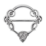 Celtic-Themed Pewter Scarf Ring Cow Creative Irish Gift