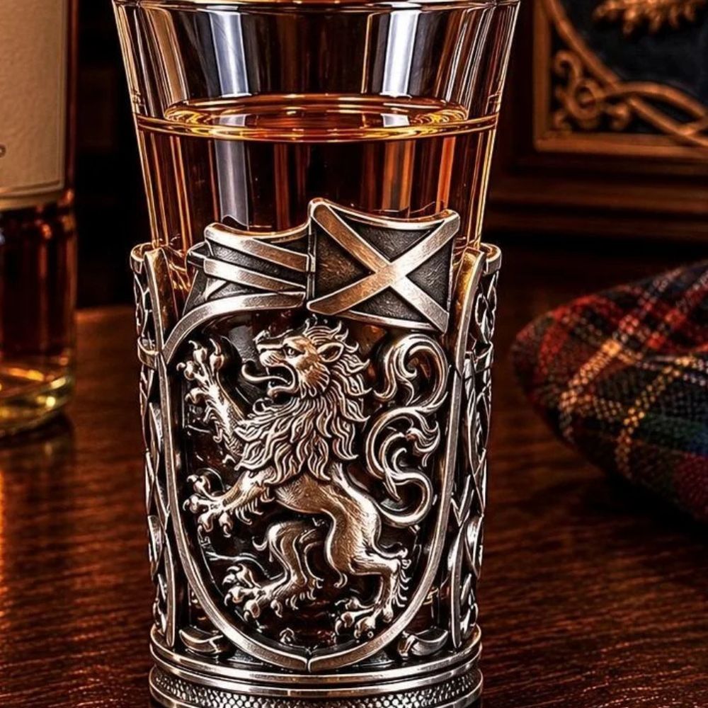  Vintage Pewter Scottish Shot Glasses Lion Lifestyle Creative Irish Gifts