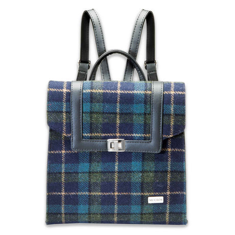 Blue Plaid Backpack Purse - Creative Irish Gifts