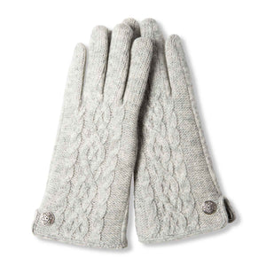Grey Cable Knit Glove - Creative Irish Gifts