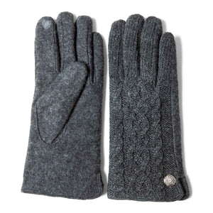 Charcoal Cable Knit Glove - Creative Irish Gifts