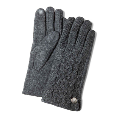 Charcoal Cable Knit Glove - Creative Irish Gifts