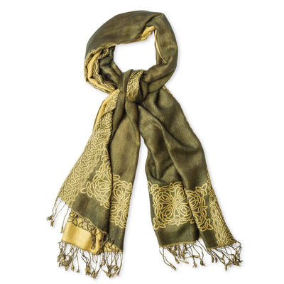 Olive and Gold Pashmina - Creative Irish Gifts