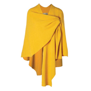 Lambswool Draped Shawl, Yellow - Creative Irish Gifts