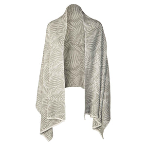 Newgrange Fern Wrap, Grey - Creative Irish Gifts