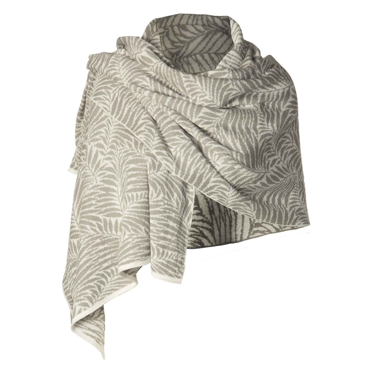 Newgrange Fern Wrap, Grey - Creative Irish Gifts