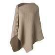 Lambswool Knit Poncho, Brown - Creative Irish Gifts