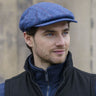 AG647-BLUMD Men's Tweed Irish Kerry Cap, Blue Herringbone Lifestyle  Creative Irish Gifts.com 