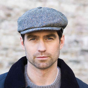 Herringbone Tweed Flat Cap - Creative Irish Gifts