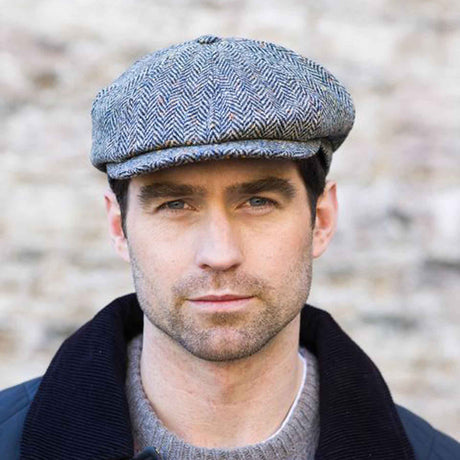 Herringbone Tweed Flat Cap - Creative Irish Gifts