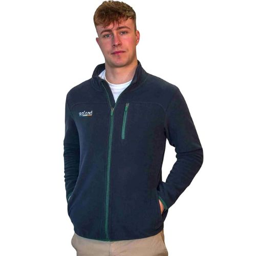 Men's Irish Retro Sports Zip Sweatshirt, Navy Creative Irish Gifts
