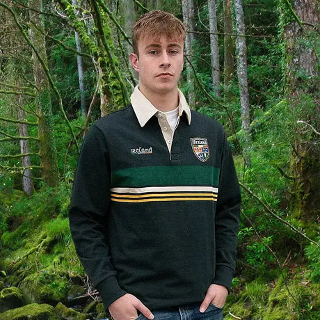 AI-6509NVY Men's Provinces of Ireland Rugby Shirt, Navy Lifestyle Creative Irish gift