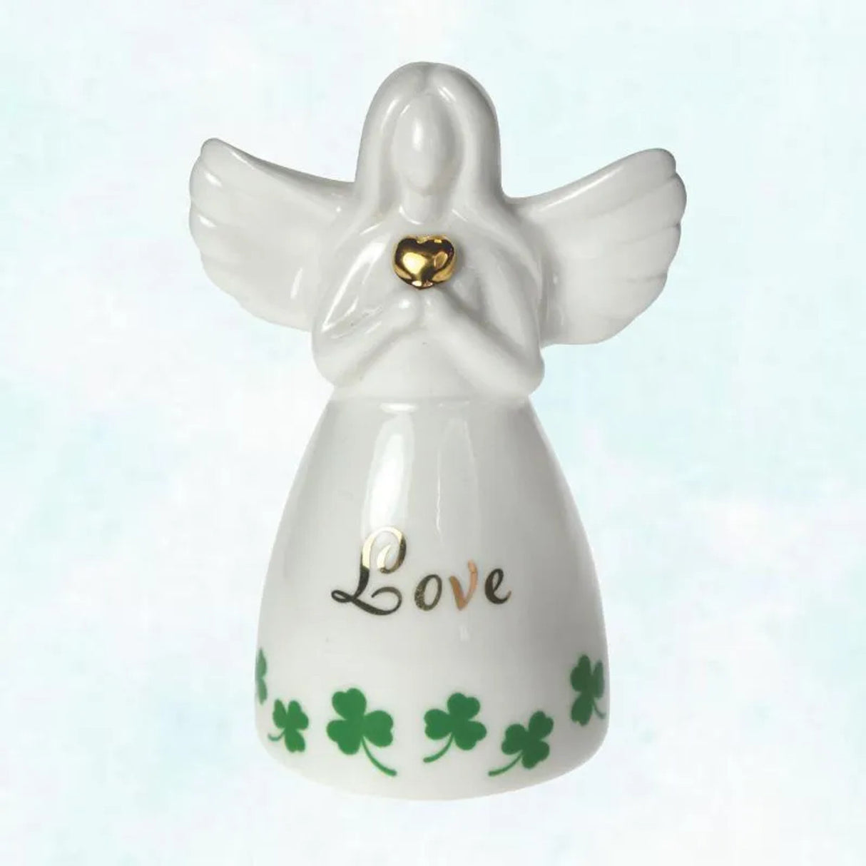 AIS-138070 Parian China Irish Angel Decoration, 'Love' Message Creative Irish Gifts
